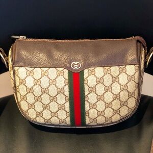 Gucci Brown and Cream Crossbody Bag